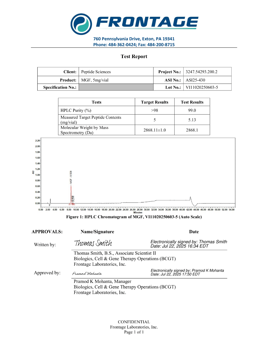 MGF Peptide IGF-1 Ec 5mg 6 MGF Peptide IGF-1 Ec 5mg - Image 5